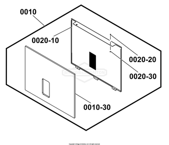 6858-00 - Back Panel Assembly / Back Panel Assembly Diagram and Parts List for 040678-01  Briggs and Stratton Generator